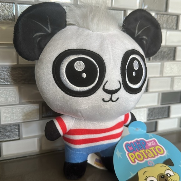 Chip and Potato NICO PANDA Plush / WildBrain / 8”/ Rare / Kawaii / BRAND NEW - Picture 4 of 15